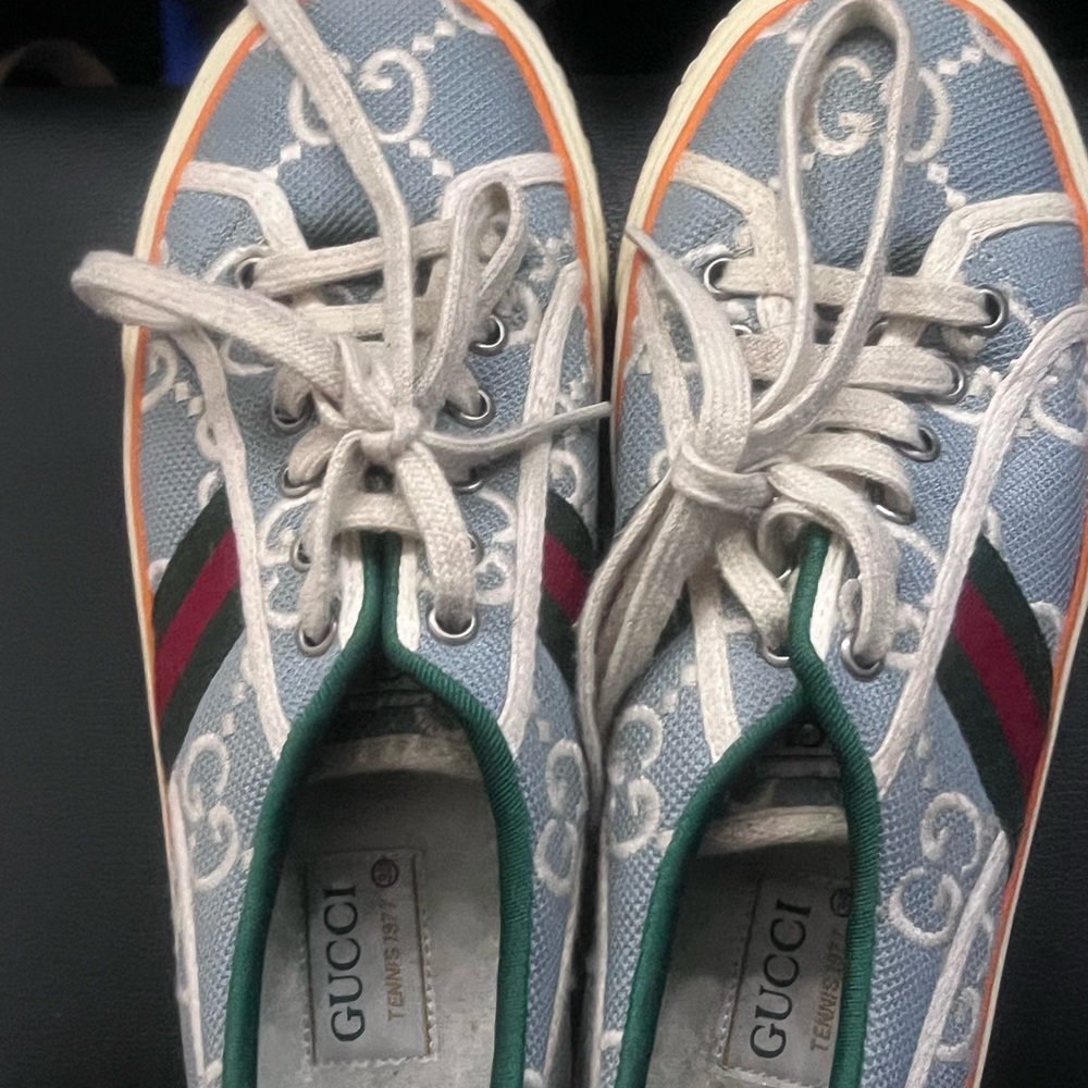 Gucci Blue Lace Sneakers